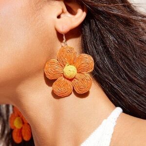 Adorable Woven Flower Earrings